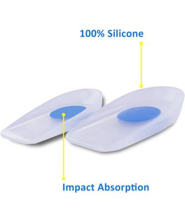 Ortho Pauher Silicone Gel Heel Cups for Plantar Fasciitis - 1 Pair, Small/Medium (4.5-7.5 M) - Pain Relief and Posture Corrective Inserts - Buy Online on GoSupps.com