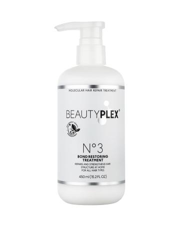 Beautyplex No 3 Bond Restoring Treatment | Hair Mask to Repair Hair Damaged by Bleaching+Color+Chemical Services & Heat | Molecular Hair Repair Treatment. Conditions Protects & Strengthens. 450 ml.