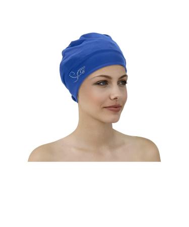 Fashy Exclusive swim cap with rhinestones blue