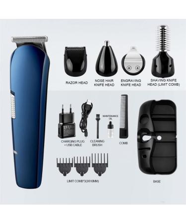 5-in-1 Multifunctional Hair Clippers for Men - USB Chargeable Hair & Beard Trimmer with Shaver Nose Ear & Eyebrow Trimmer - Perfect Grooming Kit - Buy Online on GoSupps.com