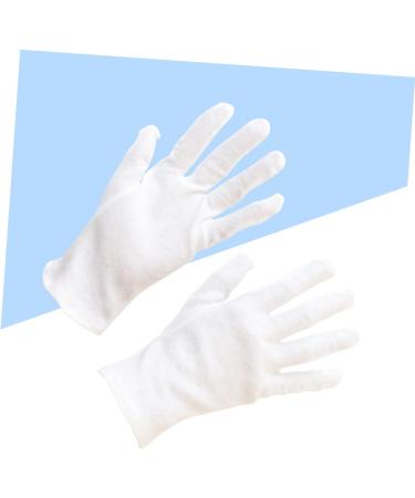 Anneome 12 Pairs Moisturizing Dry Hands Warm Food Handling Glove Hair Coloring Chemical Stretchable Lining Glove Safety White S:21X8cm White - Buy Online on GoSupps.com
