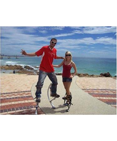 Skyrunner Adult Kangaroo Shoes | Jumping Stilts for Men and Women | Fitness Exercise | 155-200 lbs/70-90 kg | Bouncing Shoes | X-Wide Black - Buy Online on GoSupps.com