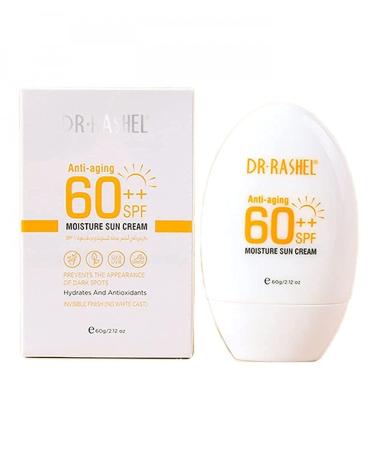 DR.RASHEL Dr Rashel Anti Aging 60++ SPF Moisture Sun Cream Size 60g 2.12 Oz (Pack Of 1)
