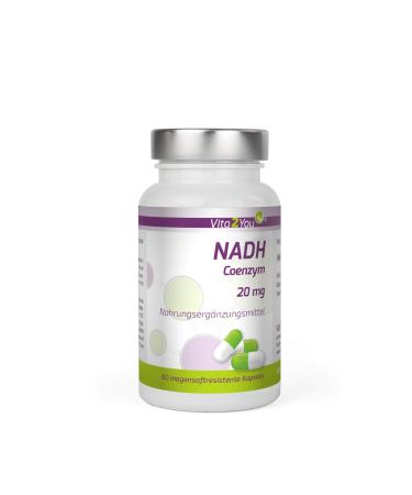 Vita2You NADH 20mg - 60 gastro-resistant capsules - Coenzyme 1 - Premium quality - Buy Online on GoSupps.com