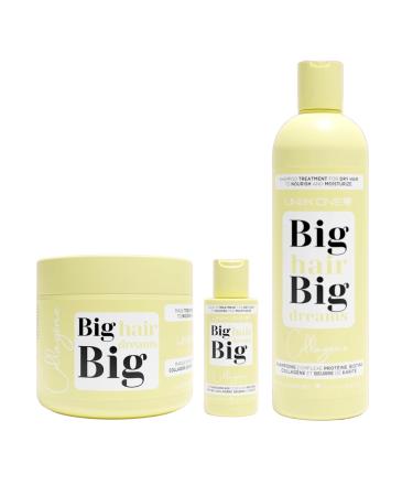 UNIIKON - Shampoo, Mask and Leave-in Treatment Set - Repairs, Nourishes, Hydrates and Accelerates Growth - Sensitive, Dry and Damaged Curly Hair - Collagen Range