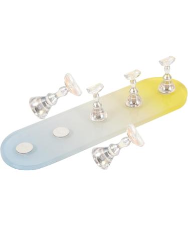 FRCOLOR 2 Sets Nail Practice Holder Nail Racks for Nail Painting Nail Holders for Nail Painting Acrylic Nail Art Display Stand Nail Stands Gold and Silver Plastic Nail Flakes - Buy Online on GoSupps.com