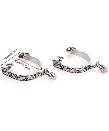 Zerodis Stainless Steel Horse Spurs West Cowboy Horse Boot Spurs Decoration with Gear Spurs for Boots Equestrian Equipment for Equestrian Competition Entertainment - Buy Online on GoSupps.com