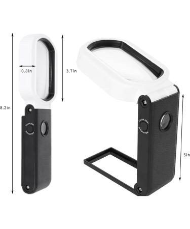 Harrianna Magnifying Glass with Light and Stand 10x 20x High Magnification Handheld and Standing 9 LED Illuminated Magnifier for Seniors Reading Inspection Coins Soldering Exploring Jewelry Hobbies & Crafts - Buy Online on GoSupps.com