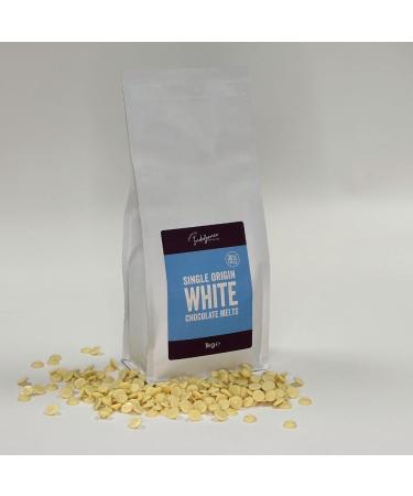 Indulgence Collection White Chocolate Melts 1kg - 30% Cocoa Hot Chocolate Buttons for Quick and Luxurious White Hot Chocolate Drink - Single Origin White Chocolate Buttons in Resealable Bag - Buy Online on GoSupps.com