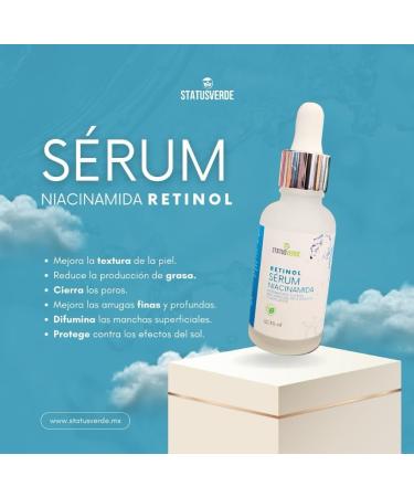 Clarifying facial serum with NIACINAMIDE WITH RETINOL anti-aging brightens the skin lightens and eliminates spots and acne. 30ml - Buy Online on GoSupps.com