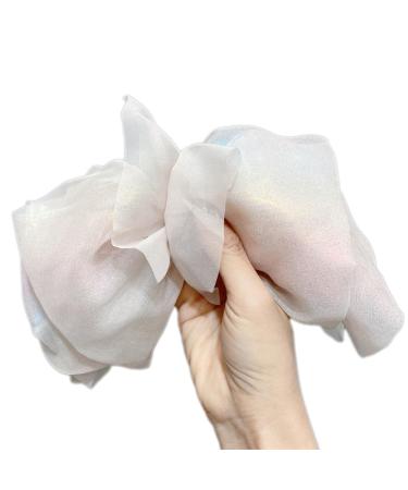 Women's Hair Clip with Colour Gradient Bow Large Girls' Hair Accessories Elegant Bow Hairpin French Fabric Hair Clips for Women Hair Pins with Bow Hair Bow for Women Champagne champagner