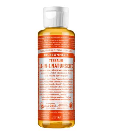 Dr Bronner's Dr Bronners 18in1 Natural Soap Organic Liquid Soap Tea Tree with Organic Tea Tree Essential Oil Shower Gel Hand Soap Shampoo and much more with Organic Coconut Olive and