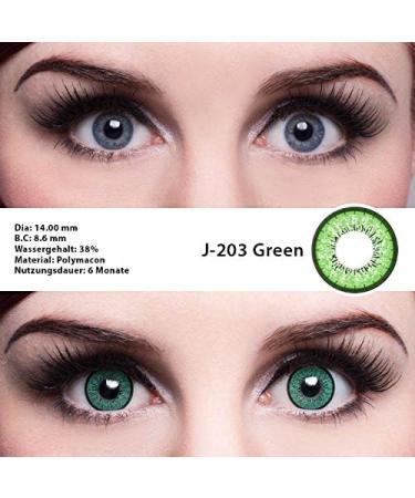 Buy Matlens EOS Green Circle Contact Lenses - 3.5 Diopters 2 Lenses + Care Kit Perfect for Stunning Eye Colors - Buy Online on GoSupps.com