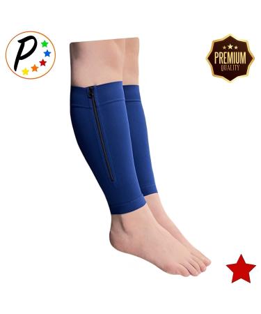 Premium Footless Compression Calf Sleeves 20-30 mmHg | YKK Zipper | International Shipping - Buy Online on GoSupps.com