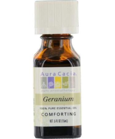 Aura Cacia Geranium Essential Oil 0.5 oz - Pure Aromatherapy Oil - Buy Online on GoSupps.com