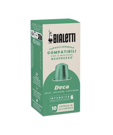 Bialetti Café Capsules compatibles Nespresso® - Décaféiné - 10 Capsules