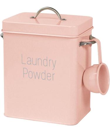 Laundry Detergent Powder Storage Tin Box Washing Powder Bucket Laundry Detergent Container Modern Laundry Detergent Dispenser Detergent Bin with Scoop Laundry Room Accessories Pink - Buy Online on GoSupps.com