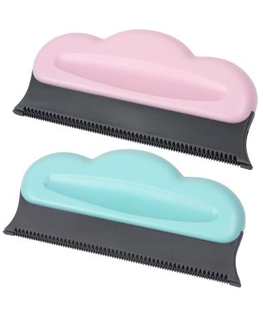 JCF Pet Hair Remover Brush 2PCS Soft Rubber Pet Hair Remover Comb Reusable Cat Dog Hair Remover Tool for Carpet Furniture Laundry Sofa Bedding and Clothes-(Blue Pink) - Buy Online on GoSupps.com