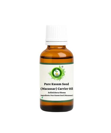 R V Essential Huile de porteur de kusum seed (macassar) pur 50ml (1.69oz) - Schleichera Oleosa (100% pur et naturelle press e froid) Pure Kusum Seed (Macassar) Carrier Oil