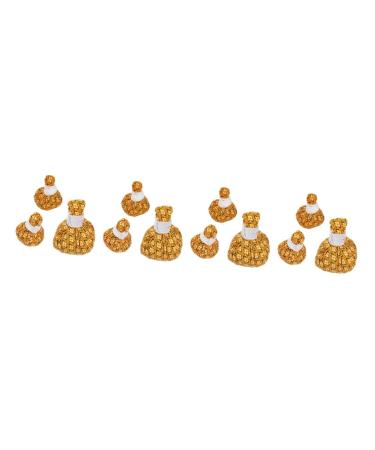 Healeeved 12 Warm roasted wormwood rolls natural foot massage balls for feet Thai-spa hot compress manicure spa balls Chinese herbal ball health bag 8x6x6cpcs yellowx4st