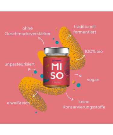 Fairy Bio Miso Paste Tasting Package | 3 Vegan Varieties (Genmai Shiro Koshi Aka Tsubu) | Gluten-Free | Authentic Japanese Recipe | 200g Glass Jar - Buy Online on GoSupps.com