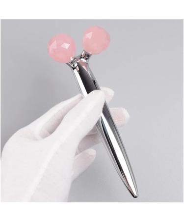 Buy 3D Multi-Flour Rose Quartz Face Roller - Stainless Steel Handle for Face Lift & Firming Massage - International Shipping Available - Buy Online on GoSupps.com