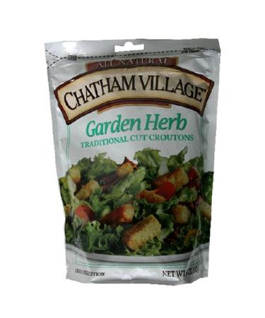 Chatham Village Homestyle Croutons, Garden Herb, 5-Ounce Bags (Pack of 12)