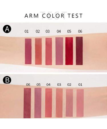 6 Colors Matte Lipstick Set for Women | Long-Lasting & Waterproof Lip Gloss | Non-Stick Cup | Lip Makeup Gift Set - Color A - Buy Online on GoSupps.com