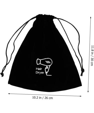 Mikinona 3 Pcs Hair Dryer Storage Bag Hair Straightener Bag Travel Hair Blow Bag Hair Dryer Bag Black Flannel - Buy Online on GoSupps.com