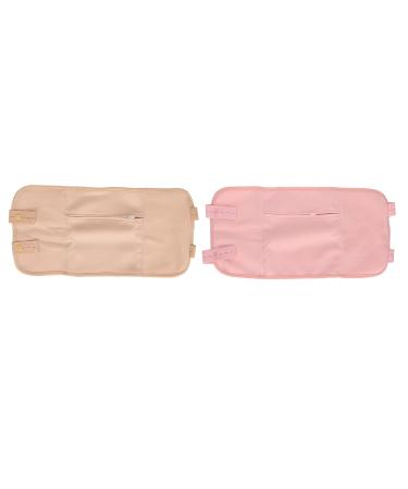 Castor Oil Pack 2 Pack - Reusable Soft Portable for Sleeping - Pink & Khaki | International Shipping - Buy Online on GoSupps.com