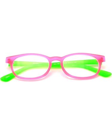 V.W.E. Fun Neon Color Spherical Frame Reading Glasses - Matte Translucent Pink/Green 1.50 - International Shipping Available - Buy Online on GoSupps.com