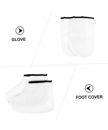 minkissy 2 Pairs Leather Horn Boots Peel Spa Wax Foot Cover Removing Covers Hot Wax Bath Gloves Gel Manicure Gloves Paraffin Wax Foot Spa Polish Beauty Soap White Tool Polyester Lining Nail - Buy Online on GoSupps.com