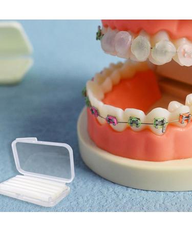 Premium Dental Wax for Braces & Aligners - 5 Food-Grade Strawberry Strips in Storage Box - Buy Online on GoSupps.com
