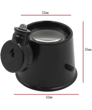 FullMetalIlluminatedJewelryLoopMagnifier PocketFoldingMagnifyingGlassJewelersEyeLoupewithand Decoration - Buy Online on GoSupps.com