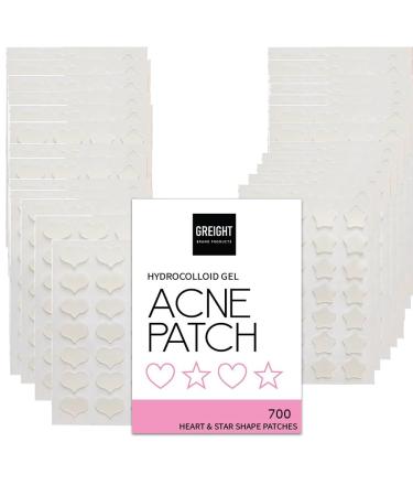Hydrocolloid Acne Pimple Patch Heart and Star Shape 700 Patches - Acne Treatment For Breakout Conceals Acne Reduces Pimples and Blackheads