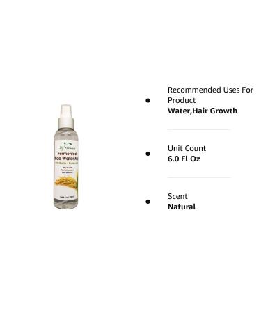 Natures Fermented Rice Water Mist for Hair Growth with Biotin & Onion Juice 6 Fl Oz - Pack of 1 - Buy Online on GoSupps.com