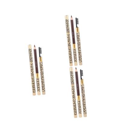 Balacoo 6 Pcs Waterproof Eyeliner Makeup Eyebrow Pencils White Eyebrow Pencil Brush Miss Eyebrow Brush Major 1 count (Pack of 1) As Shownx3pcs