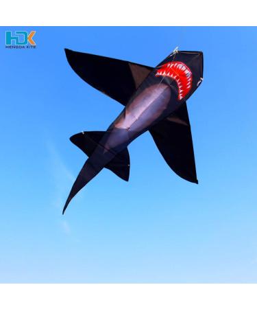 HENGDA Shark Kite - Easy to Assemble and Fly | for Kids and Adults | Beach, Park, Yard | 49x53in Black - Buy Online on GoSupps.com
