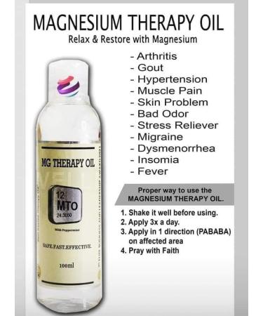 Magnesium Oil for Foot Pain and Bad Odor Body Pain Headache Back Pain Skin irritation Dry Skin - 100ml - For External use Only - Buy Online on GoSupps.com