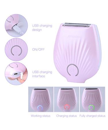 Zeerkeer Electric Razor for Women - Waterproof Rechargeable Lady Shaver & Hair Removal Trimmer (Pink) - Wet & Dry Use - Buy Online on GoSupps.com