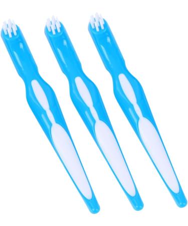 Mobestech Double-Sided Toothbrush Cleaning Tool for False Teeth 9 Piece Retainer Set | Effective Denture Care in Blue - Buy Online on GoSupps.com
