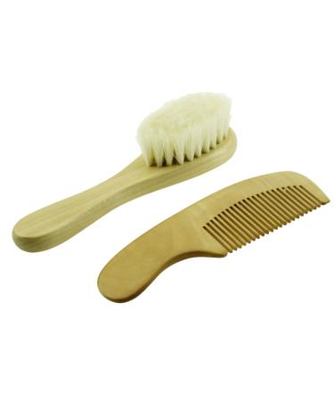 STAHAD Baby Grooming Kit 2pcs Anti-static Massage Bath Anti Hair Static Comb Detangling Brush Massager for Newborns Wooden Shower Cleaning Wood Supplies Bathroom Scalp Kit Toddlers Baby Bath Set