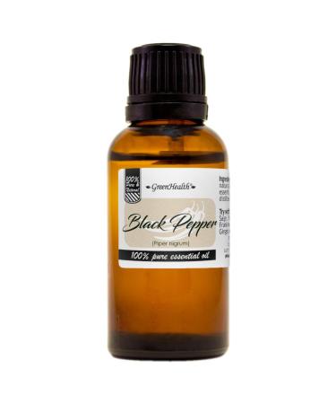 Black Pepper Essential Oil - 100% Pure Therapeutic Grade Essential Oil - 1 fl oz (30ml) - GreenHealth