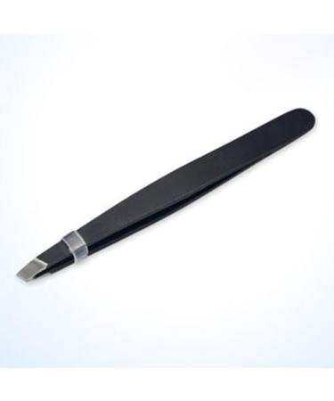Professional Beauty Eyebrow Tweezers Slanted Tip Stainless Steel Tweezer Black - Buy Online on GoSupps.com