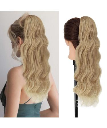 Pference Extensions long wrapped hair part ponytail with clip art hair blond hair hair extension for women afro braid hair part ponytail approx. 60cm 16/613 075e 60cm blond