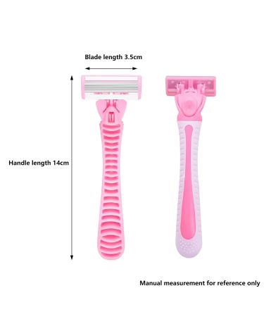 Gaobangm Women's Razor with 3 Replacement Blades - Skin-Friendly for Armpit & Pubic Hair - Pink 5.5 x 15 cm - International Shipping Available - Buy Online on GoSupps.com