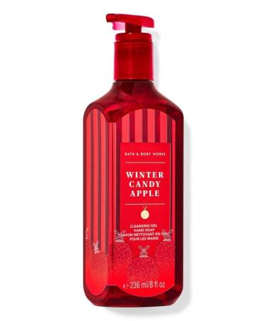 Bath Body Winter Candy Apple Cleansing Gel Hand Soap | 8 Fl Oz | Scented with Natural Essential Oils