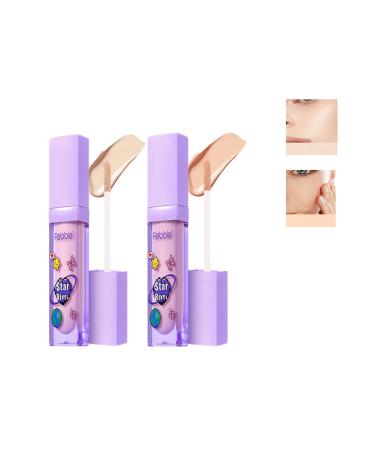 Moisturizing Concealer Stick Lightweight Full Coverage Long Lasting Conceals Corrects Hydrates Long-Wear Matte Finish Waterproof & Lightweight For All Skin 2 Pcs (0102)