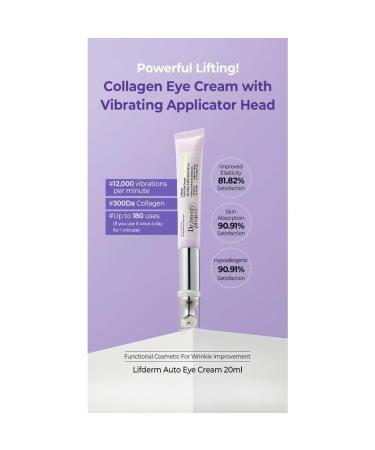 Lifderm Auto Eye Cream 20ml - 3x Collagen Absorption with Vibrating Galvanic Tip for Wrinkle Improvement - International Shipping Available - Buy Online on GoSupps.com