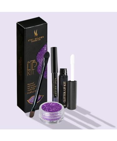 Stay Golden Cosmetics Purple Reign Glitter Lip Kit - Transfer & Smudge Proof - 3 fl.oz - Buy Online on GoSupps.com
